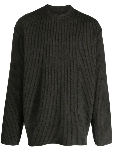 Givenchy ribbed-knit wool crew-neck jumper Green BM90PC4YFS