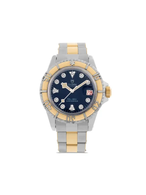 TUDOR 1968 pre-owned Prince Oysterdate Submariner 38.5mm Blue 70210