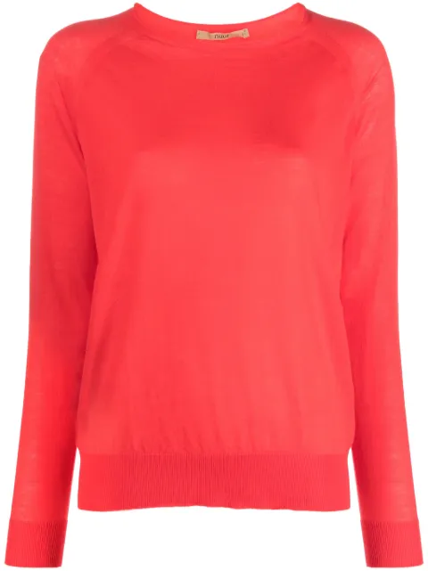 Nuur crew-neck merino wool jumper Red P03006