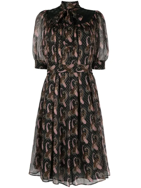 ETRO paisley-print silk minidress Black 117505319