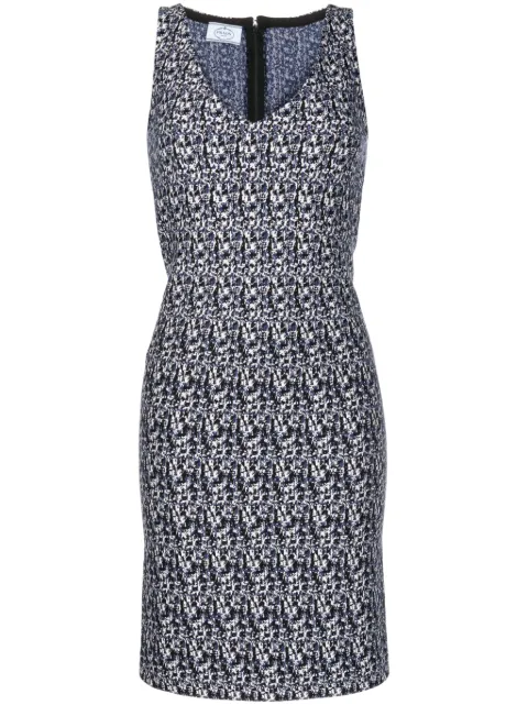 Prada Pre-Owned abstract-print knit dress Blue CSVMPRADDRE7433