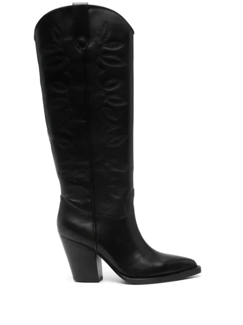 Ash Eloise 85mm leather boots Black ELOISE01COMBOA