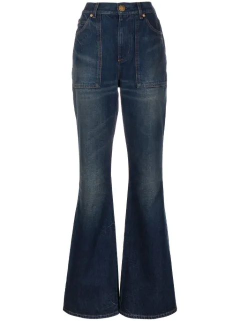 Balmain high-rise flared jeans Blue BF0MJ115DD63