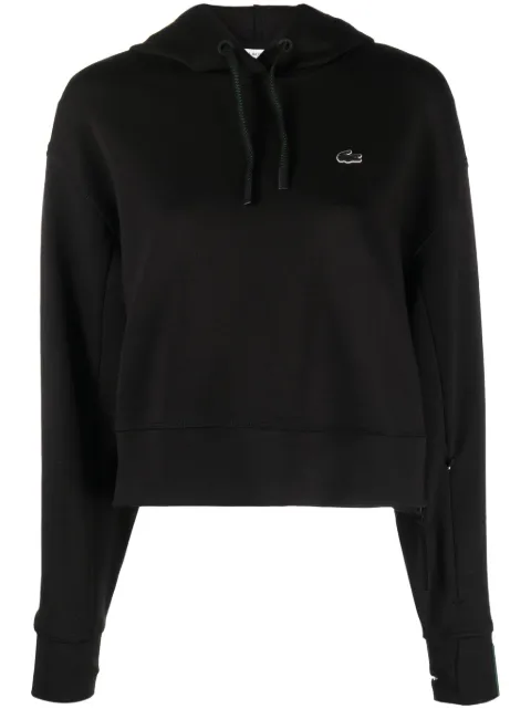 Lacoste embroidered-logo thumb-slot hoodie Black SF0281031