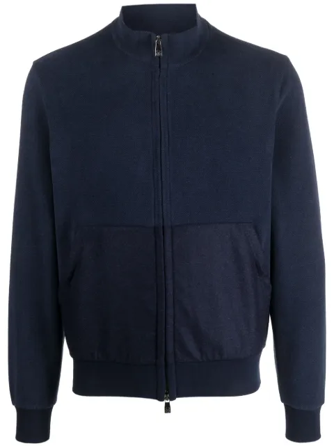 Corneliani mock-neck zip-up sweatshirt Blue 92G5603825001