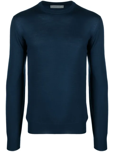 Corneliani fine-knit wool jumper Blue 92M5263825126
