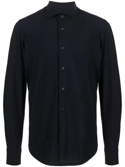 Corneliani spread-collar button-up shirt Blue 92P1783811470