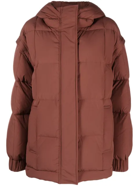 STAND STUDIO detachable-sleeve padded jacket Brown 620328656