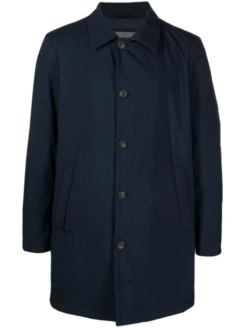 Corneliani water-resistant padded midi coat Blue 9235E33820154