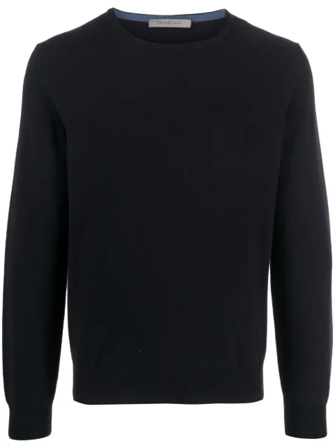 Corneliani crew-neck fine-knit jumper Blue 92M5103825110
