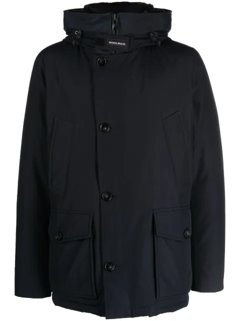 Woolrich Arctic button-up hooded down jacket Blue CFWOOU0771MRUT0001