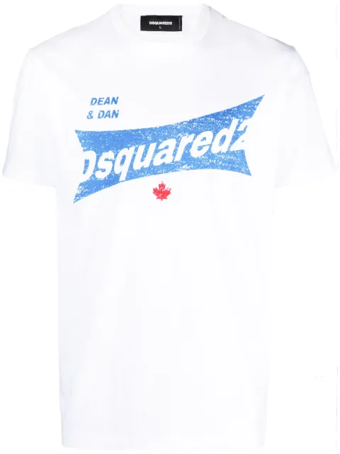 DSQUARED2 logo-print cotton T-shirt White S71GD1300S23009
