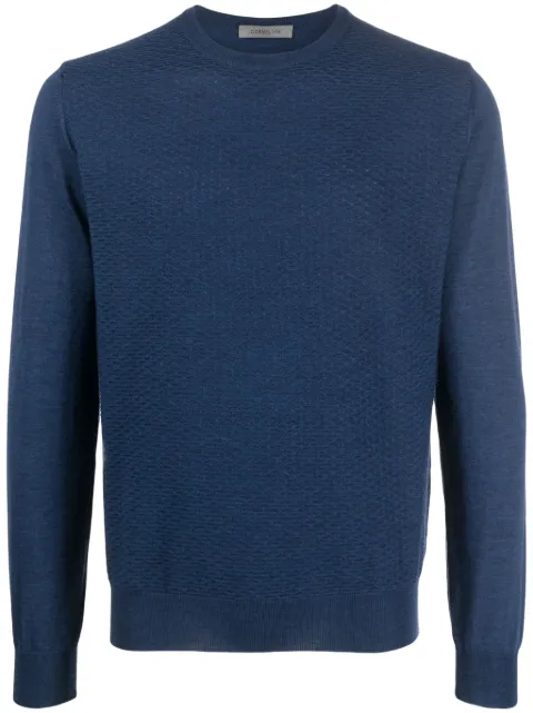 Corneliani crew-neck virgin wool jumper Blue 92M5053825138