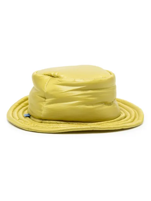 Maison MIHARA YASUHIRO padded logo-tag bucket hat Green A11AC401