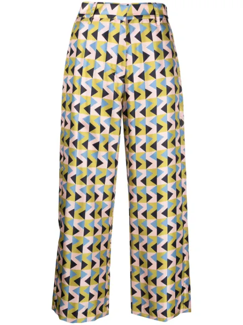 PAULA Ametista silk trousers Green SONIA3