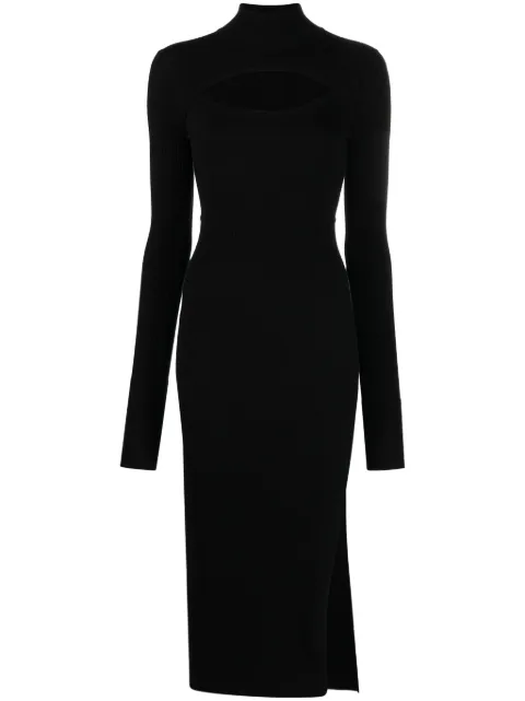 Just Cavalli cut-out ribbed midi dress Black 75PAOM14CM00W