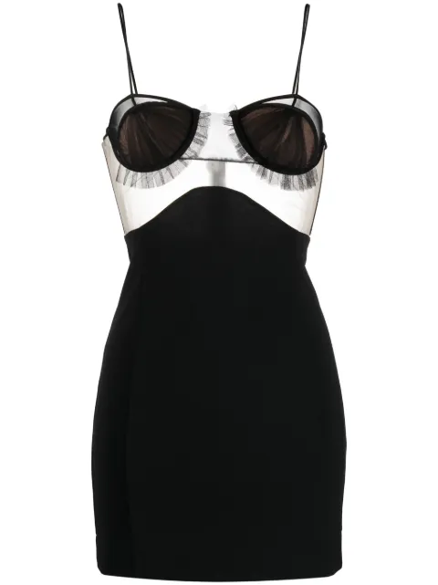 Nensi Dojaka panelled bustier minidress Black NDAW23DR152