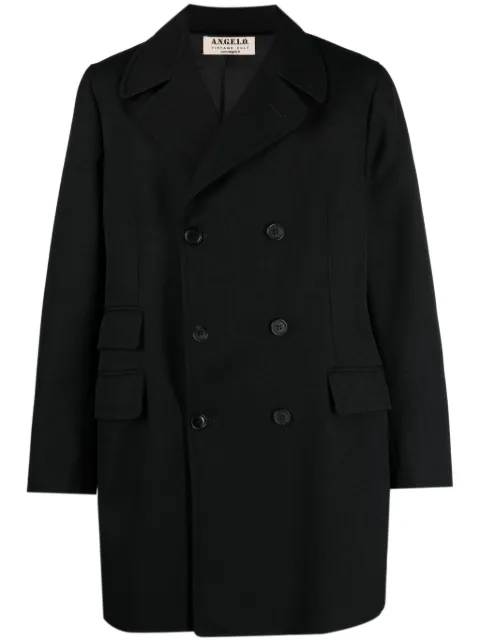 A.N.G.E.L.O. Vintage Cult 1970 double-breasted wool coat Black ANG380SSU