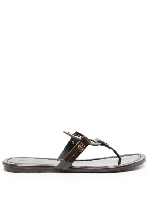 Tory Burch Miller logo-plaque leather sandals Brown 11743