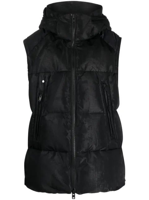 Y-3 graphic-print padded gilet Black IL2032