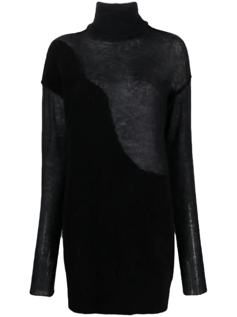 Isabel Benenato roll-neck knit top Black DK81F23