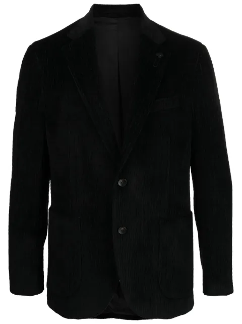 Lardini single-breasted corduroy blazer Black IT575AEITSK61403