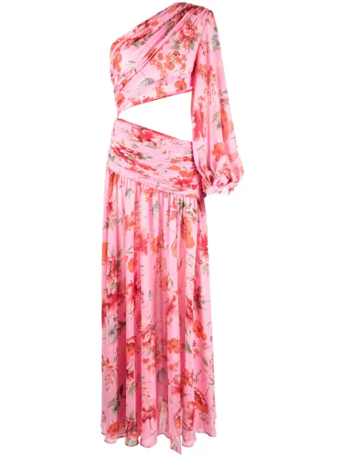 Bronx and Banco floral-print cut-out detailing dress Pink BB18026