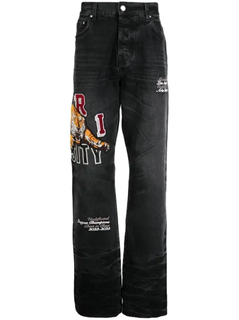 AMIRI Varsity Tiger straight-leg jeans Black PF23MDF016