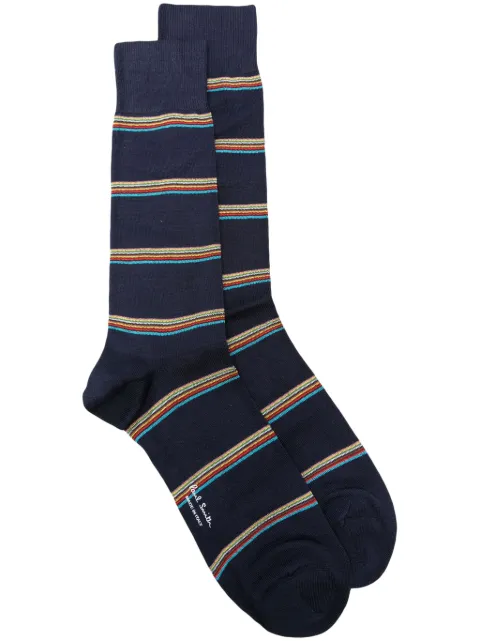Paul Smith striped cotton-blend socks Blue M1A800MOM401