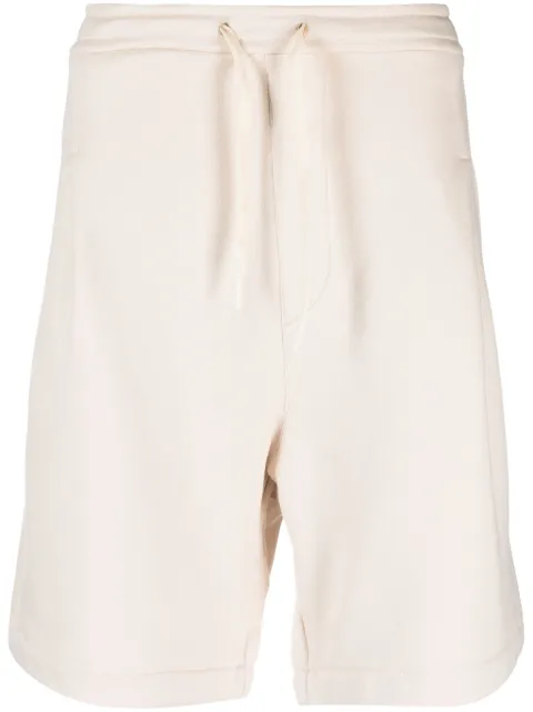 A Paper Kid logo-patch cotton track shorts Neutrals F3PKUASH015