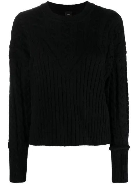 PINKO Armadillo ribbed-knit jumper Black 102242A1CI