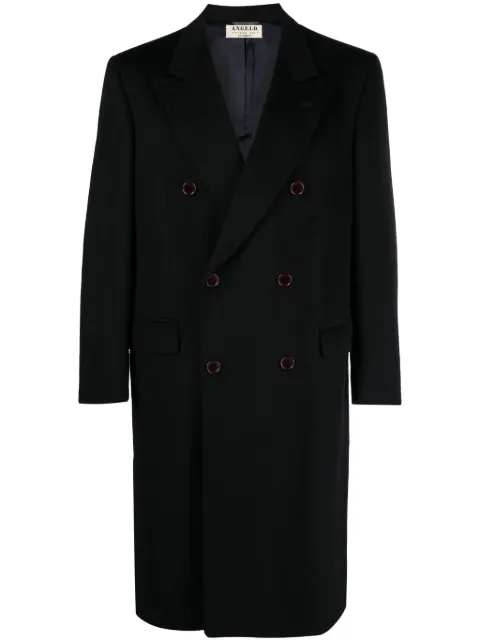 A.N.G.E.L.O. Vintage Cult 1990 double-breasted cashmere coat Black ANG480VZ