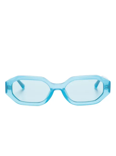 Linda Farrow x The Attico Irene geometric sunglasses Blue ATTICO14