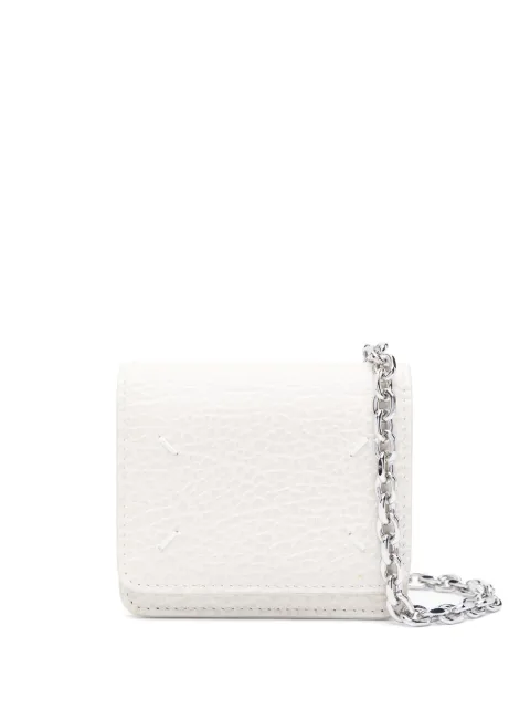 Maison Margiela Four Stitches leather chain wallet Neutrals SA3UI0009P4455
