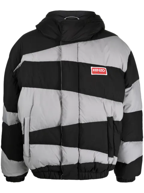 Kenzo Dazzle Stripe padded jacket Black FD65OU1379NC