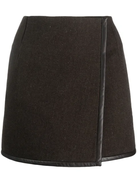 Golden Goose high-waisted virgin-wool skirt Brown GWP01505P001167