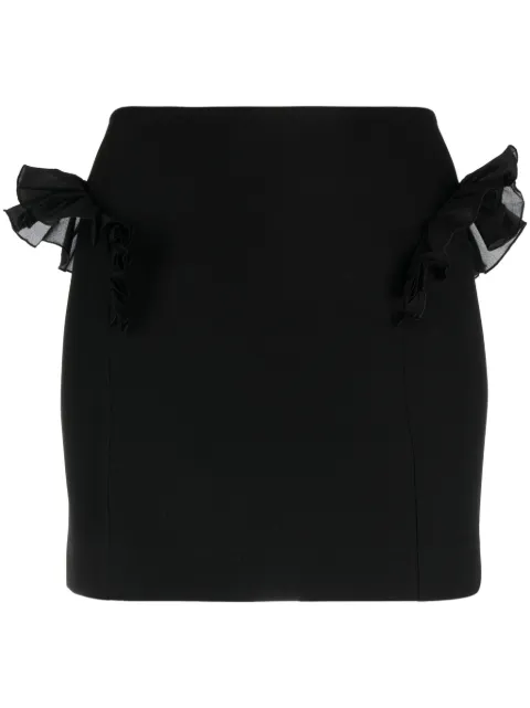 Nensi Dojaka ruffle-trim miniskirt Black NDAW23SKT032