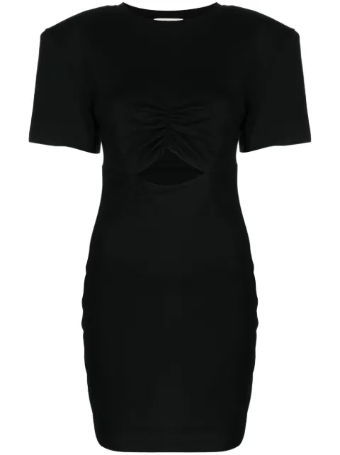 Nensi Dojaka cut-out cotton minidress Black NDAW23DR154