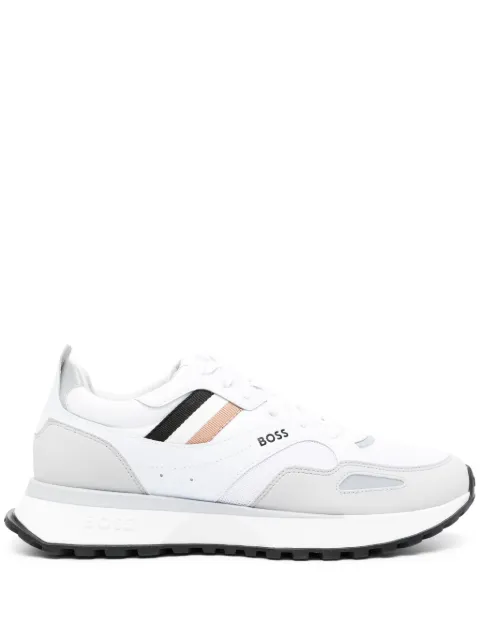 BOSS striped lace-up sneakers White 50498280
