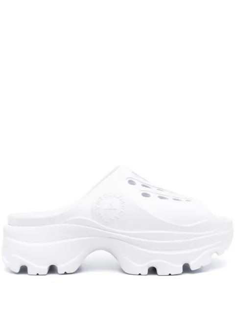 adidas by Stella McCartney logo-embossed clogs White GW4365