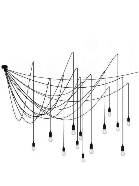 Seletti Maman chandelier ceiling lamp Black 07747TRA