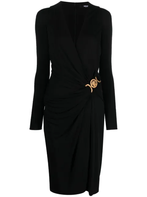 Versace Medusa '95 midi wrap dress Black 10123451A01253