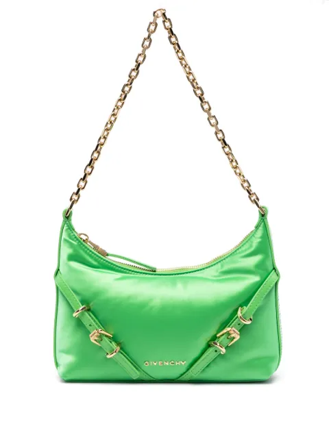 Givenchy logo-lettering zipped shoulder bag Green BB50W0B1W1