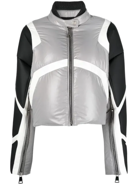 Khrisjoy Khris Crop Biker puffer jacket Grey AFPW004CBNYLLT