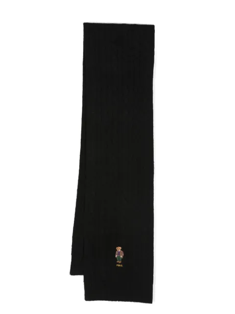 Polo Ralph Lauren Polo Bear cable-knit scarf Black 449923915001