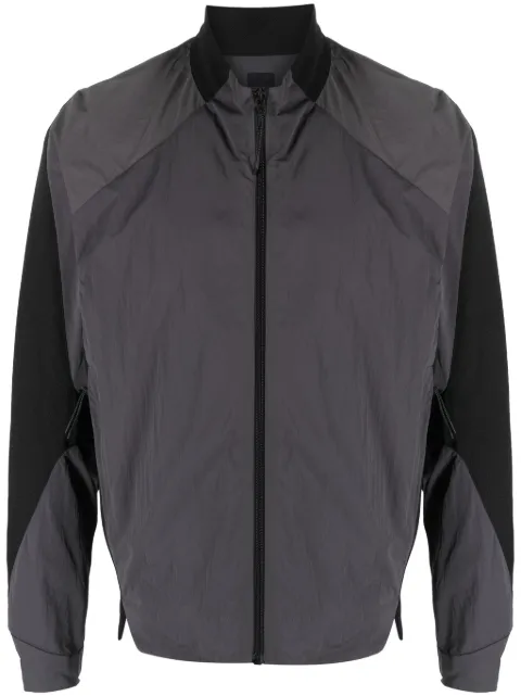 J.LAL zipped high-neck panelled jacket Grey JBMW020FA17