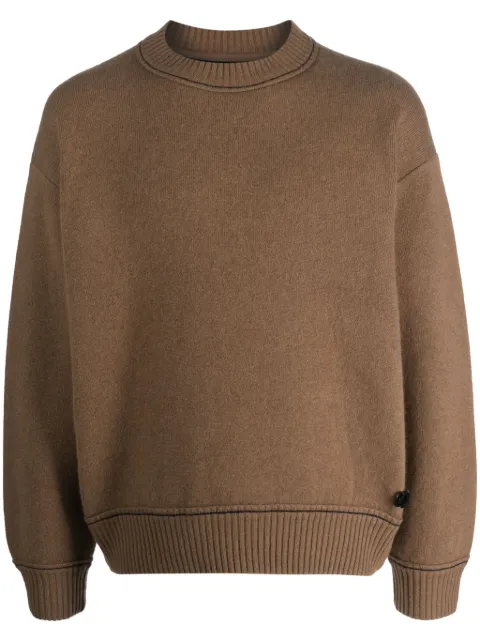 sacai crew-neck pullover jumper Brown SCM065