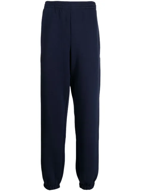 Lacoste crocodile logo-patch fleece track pants Blue XH9610