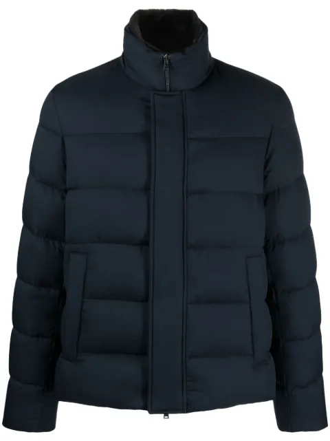 Herno quilted high-neck coat Blue PI001019U12414