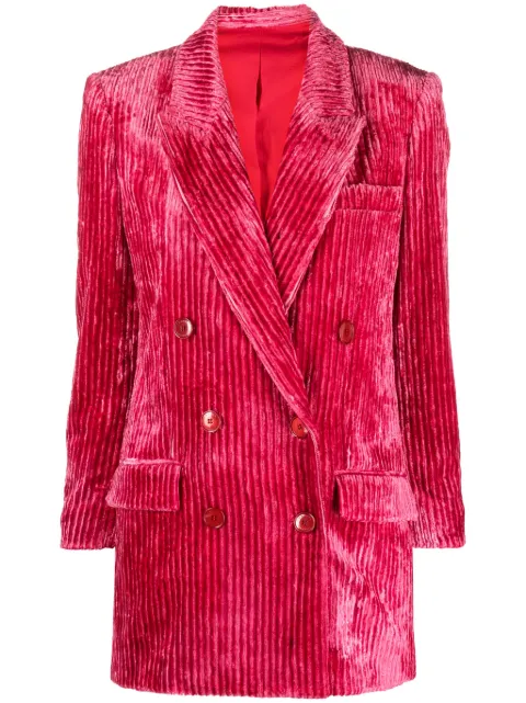 ISABEL MARANT Dita double-breasted corduroy blazer Pink VE0138FAA3G05I